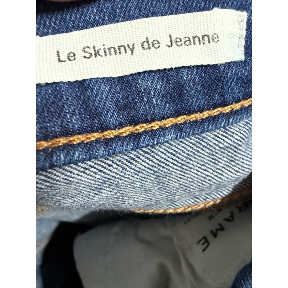 Frame Le Skinny De Jeanne Capri Bermuda Short Denim Jeans Size 27 Medium Wash - Picture 6 of 6